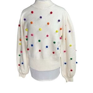 Gilli Women’s Pom Pom Sweater. Size Medium